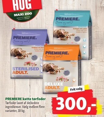 Maxi Zoo Premiere katte tørfoder tilbud