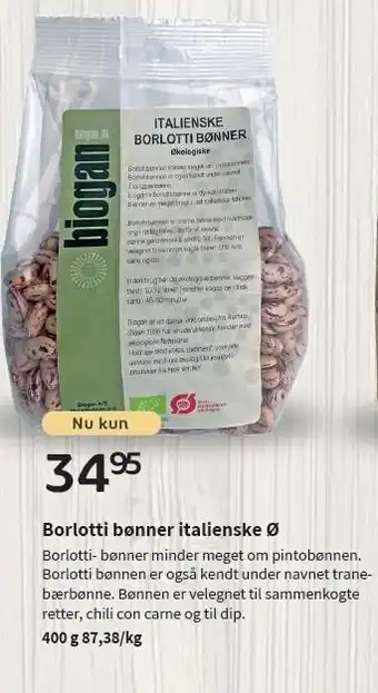 Borlotti bønner italienske ø