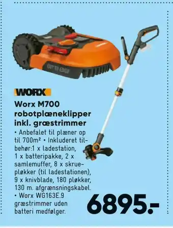 Bilka Worx M700 robotplæneklipper inkl. græstrimmer tilbud