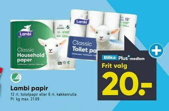Bilka Lambi papir tilbud