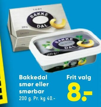 Bilka Bakkedal smør eller smørbar tilbud