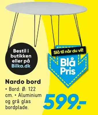 Bilka Nardo bord tilbud