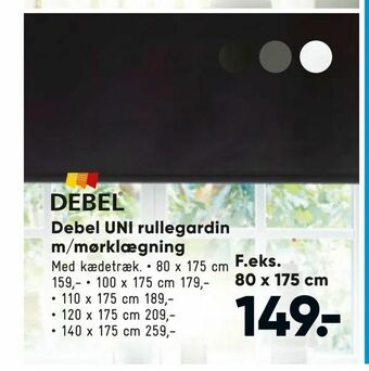 Bilka Debel UNI rullegardin m/mørklægning tilbud