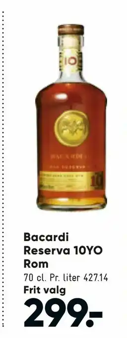 Bilka Bacardi Reserva 10YO Rom tilbud