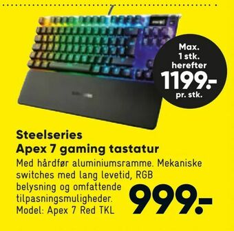 Bilka Steelseries Apex 7 gaming tastatur tilbud