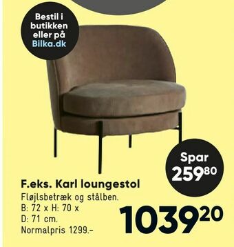 Bilka Karl loungestol tilbud