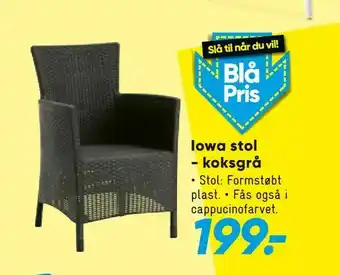 Bilka Iowa stol - koksgrå tilbud