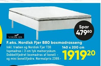 Bilka Nordisk Fjer B80 boxmadrasseng tilbud