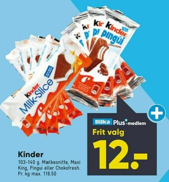 Bilka Kinder tilbud