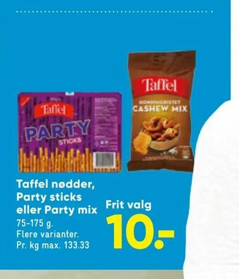 Bilka Taffel nødder, Party sticks eller Party mix tilbud