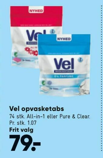 Bilka Vel opvasketabs tilbud