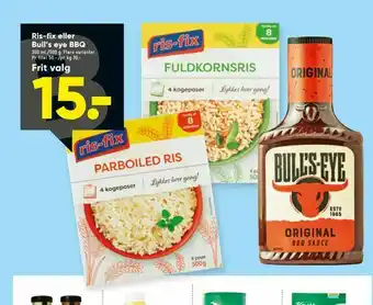 Bilka Ris-fix eller Bull's eye BBQ tilbud