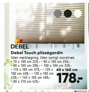 Debel Touch plisségardin