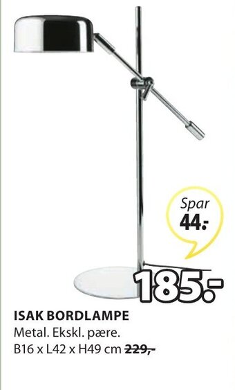 JYSK Isak Bordlampe tilbud