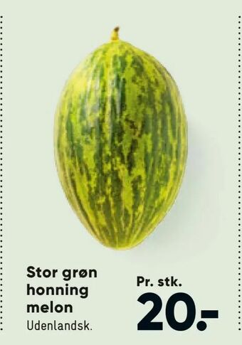 Bilka Stor grøn honning melon tilbud