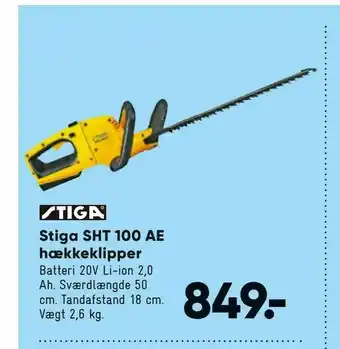 Bilka Stiga SHT 100 AE hækkeklipper tilbud