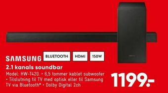 Bilka 2,1 kanals soundbar tilbud