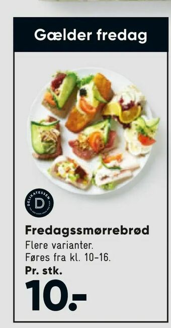 Bilka Fredags smørrebrød tilbud