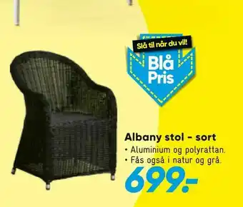 Bilka Albany stol - sort tilbud