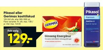 Bilka Pikasol eller Gerimax kosttilskud tilbud