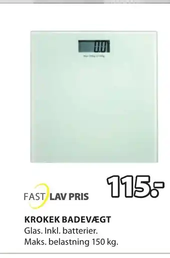 JYSK Fast Lav Pris Krokek Badevægt tilbud