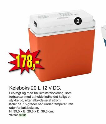 Harald Nyborg Køleboks 20 L 12 V DC tilbud