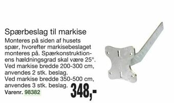 Harald Nyborg Spærbeslag til markise tilbud