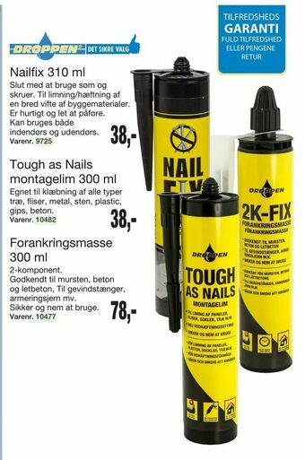 Harald Nyborg Tough as Nails montagelim 300 ml tilbud