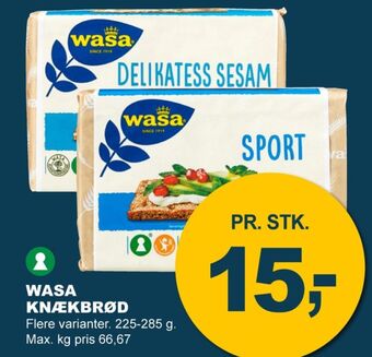 Let-Køb Wasa knækbrød tilbud