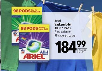 Citti Ariel vaskemiddel all in 1 pods tilbud