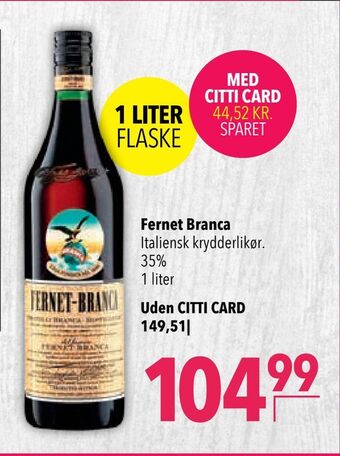 Citti Fernet branca tilbud