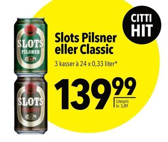 Citti Slots pilsner eller classic tilbud