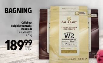 Callebaut belgisk overtræks chokolade