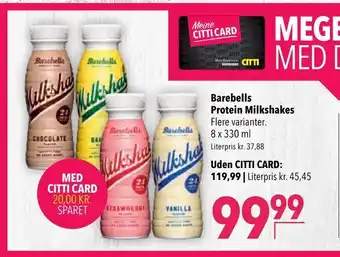 Barebells protein milkshakes