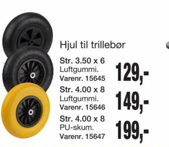 Harald Nyborg Hjul til trillebør tilbud