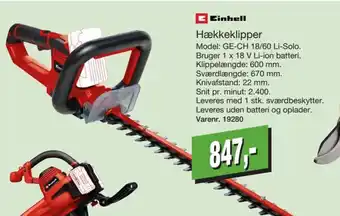 Harald Nyborg Einhell Hækkeklipper tilbud