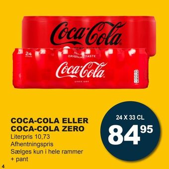 Let-Køb Coca-cola eller coca-cola zero tilbud