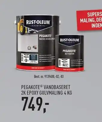 Johannes Fog Pegakote vandbaseret 2k epoxy gulvmaling 4 kg tilbud