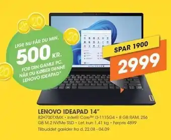 Expert Lenovo ideapad 14" tilbud