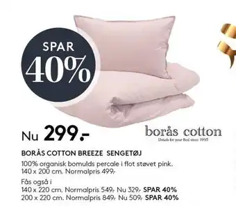SengeSpecialisten Borås cotton breeze sengetøj tilbud