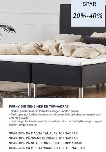 Drømmeland Forny din seng med en topmadras tilbud