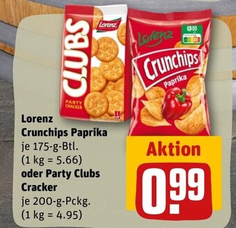 REWE DE Lorenz Crunchips Paprika tilbud