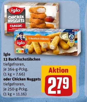 REWE Iglo 13 Backfischstäbchen tilbud