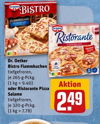 REWE DE Dr Oetker Bistro Flammkuchen tilbud
