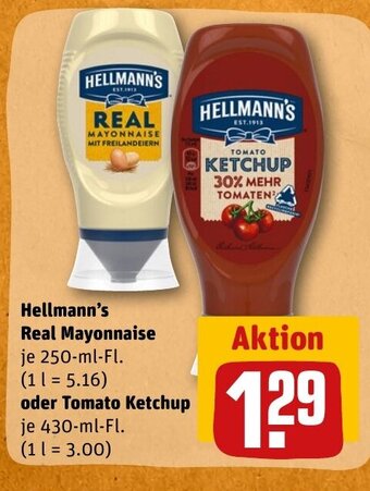 REWE DE Hellmann's Real Mayonnaise tilbud