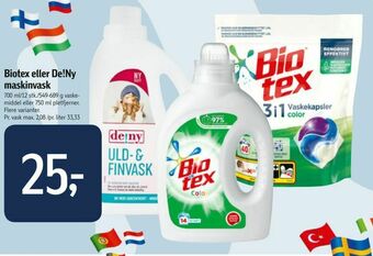 Føtex Biotex eller De!Ny maskinvask tilbud