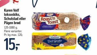 Føtex Karen Volf luksuskiks, Schulstad eller Pågen brød tilbud