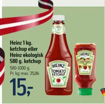 Føtex Heinz 1 kg. ketchup eller Heinz økologisk 580 g. ketchup tilbud