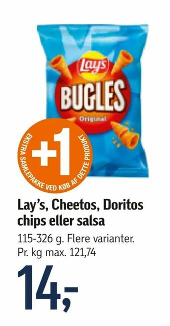 Føtex Lay's, Cheetos, Doritos chips eller salsa tilbud