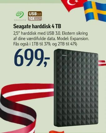 Seagate harddisk 4 TB